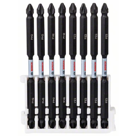 Doppelklingen Schrauberbit-Set Impact Control, 8-teilig, 4 x PH2, 4 x PZ2,110 mm-Beschreibung lesen