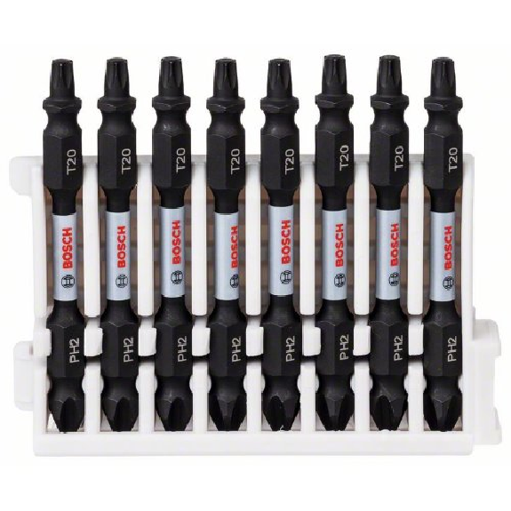 Doppelklingen Schrauberbit-Set Impact Control, 8-teilig, PH2-T20, 65 mm-Beschreibung lesen