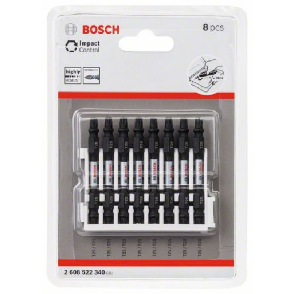 Doppelklingen Schrauberbit-Set Impact Control, 8-teilig, T25-T25, 65 mm-Beschreibung lesen