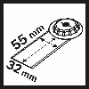 HCS Universalfugenschneider MAII 32 SC, 55 x 32 mm, 1er-Pack