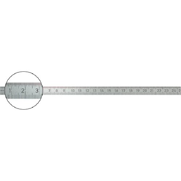 Format Règle flexible en acier 250x13mm inox-Lire la description