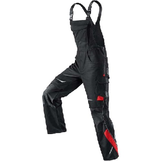 Latzhose PULSSCHLAG Gr. 48, schw./mittelrot-Beschreibung lesen
