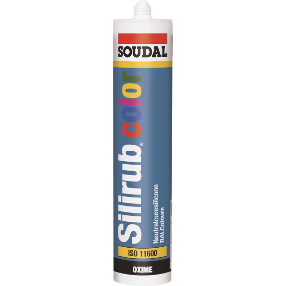 Soudal Silirub Color 300ml Ral 9006 blanc aluminium-Lire la description
