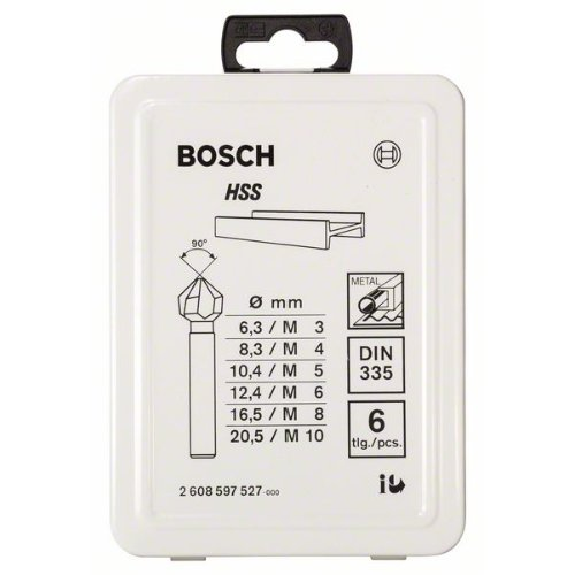 Kegelsenker-Set, 6-teilig, 45, 63 mm / 5-10 mm / 6,3 - 20,5 mm-Beschreibung lesen