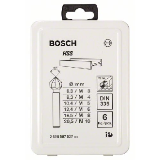 Kegelsenker-Set, 6-teilig, 45, 63 mm / 5-10 mm / 6,3 - 20,5 mm-Beschreibung lesen
