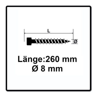 SPAX ZylKo T-STAR+ 8,0x260 VG Wirox-Beschreibung lesen
