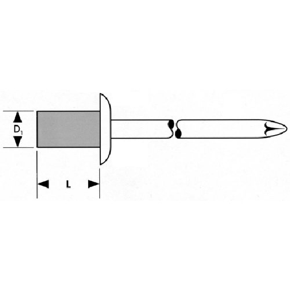 Blindniet Stand. a100Stk.Flachrdk. 4 x14mm Blindniet Stand. a100Stk.Flachrdk. 4 x14mm-Beschreibung lesen