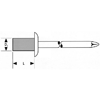 Blindniet Stand. a100Stk.Flachrdk. 4 x14mm-Beschreibung lesen
