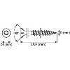 Vis  à is inox Filetage partiel TX inox A2 - Vendu par: 200 | Emut: T20 | DK (mm): 9 | D (mm): 4.5 | L/LF (mm): 50/32