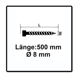SPAX-S ZYLINDERKOPF 8 x 500 T-STAR PLUS T40 VG CUT-Beschreibung lesen