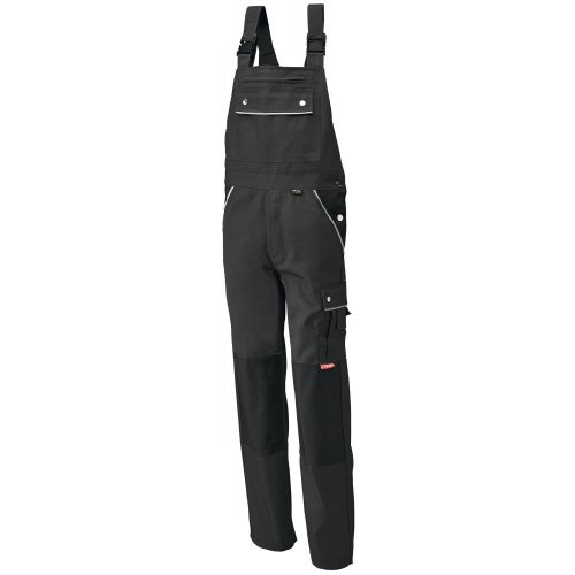 Latzhose,Canvas,320 g/qm,Gr.48,schwarz-Beschreibung lesen