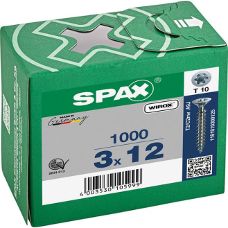 SPAX SeKo T-STAR+ 3,0 x 12/10 Wirox HP-Beschreibung lesen