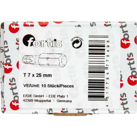 Bit zähhart 1/4" DIN3126 C6,3 T7x25mm 10er Pack Bit zähhart 1/4" DIN3126 C6,3 T7x25mm 10er Pack-Beschreibung lesen