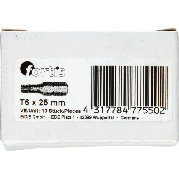Bit Zähhart 1/4 "Din3126 C6,3 T6x25mm 10er Pack-Lire la description