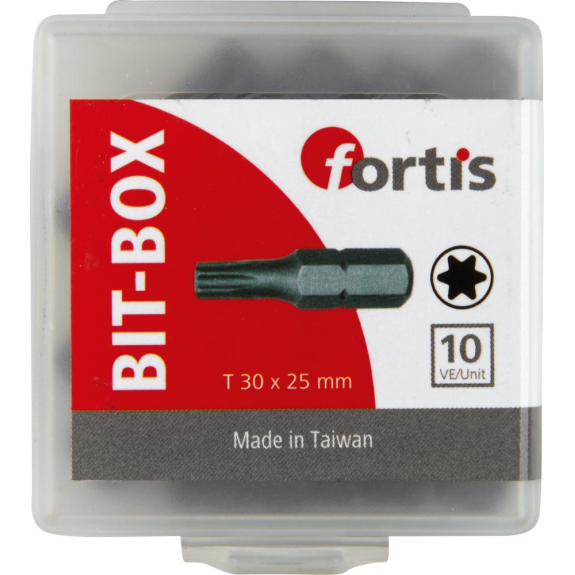 Bit zähhart 1/4" DIN3126 C6,3 T30x25mm 10er Pack Bit zähhart 1/4" DIN3126 C6,3 T30x25mm 10er Pack-Beschreibung lesen