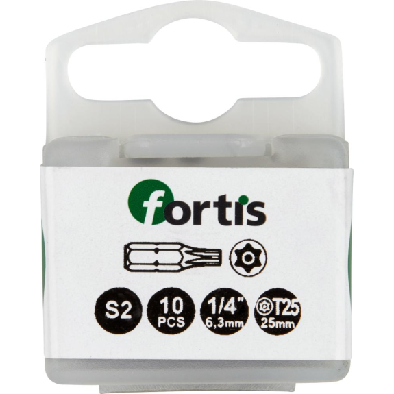 Bit zähhart 1/4" DIN3126 C6,3 T25x25mm mit Bohrung 10er Pack-Beschreibung lesen