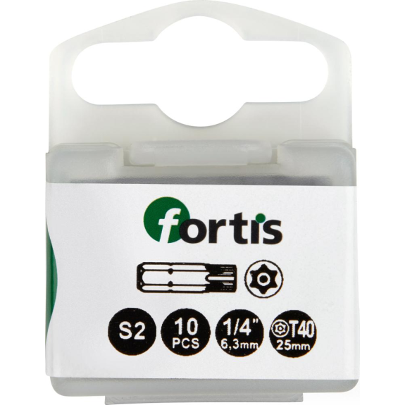 Bit zähhart 1/4" DIN3126 C6,3 T40x25mm mit Bohrung 10er Pack-Beschreibung lesen