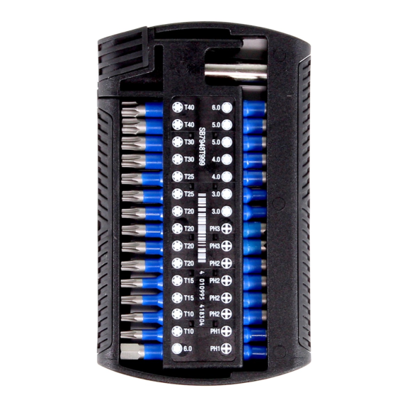 Wiha Jeu d'embouts XLSelector T-Bit 25 mm Phillips, TORX, Sechskant 31-tlg. 1/4" (41830)-Lire la description