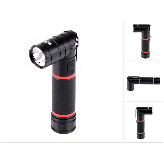 Lampe de poche Wiha avec LED, laser et lumière UV sous blister avec 3 piles AAA (41286)-Lire la description