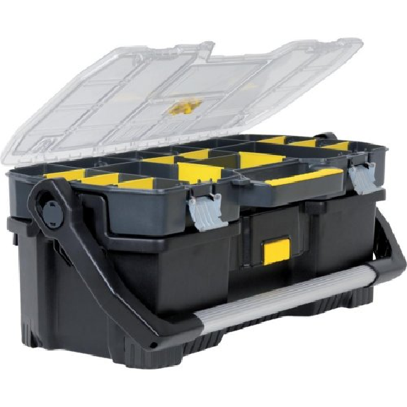 Caisse à outils avec organiseur transparent  "1-97-514" de 53L-Lire la description