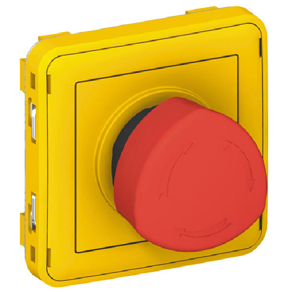 Poussoir NO+NF PLEXO à déverrouillage par quart de tour étanche composable 3A 250V  - 069549-Lire la description