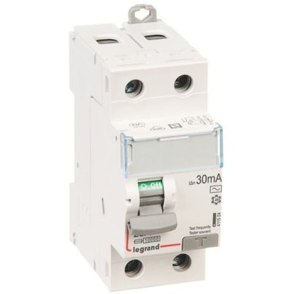 Interrupteur différentiel bipolaire 230V  "411504" de 25A - type AC-Lire la description