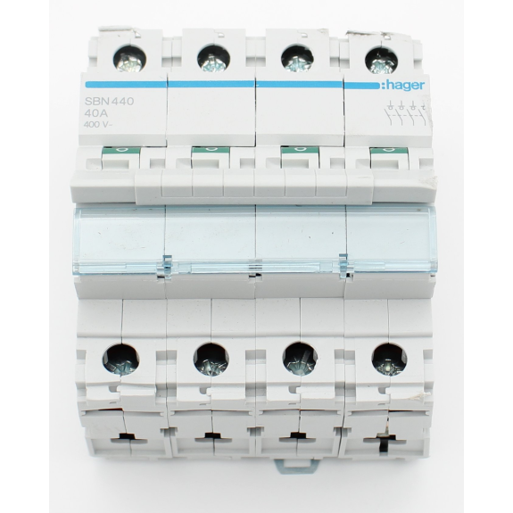SBN440 - HAGER - Ausschalter 40A 4 Schließer 400V AC 4PLE SBN440 - HAGER - Ausschalter 40A 4 Schließer 400V AC 4PLE-Beschreibung lesen