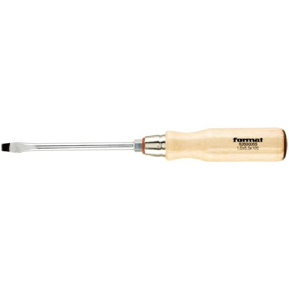 Tournevis format manche en bois 7,0x 1,2x125mm-Lire la description