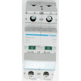 SBN240 - Hager - Ausschalter 40A 2 Schließer 400V AC 2PLE-Beschreibung lesen