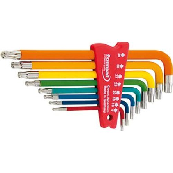 Winkelschraubendreher lackiert Satz für Torx T 9-40 Winkelschraubendreher lackiert Satz für Torx T 9-40-Beschreibung lesen