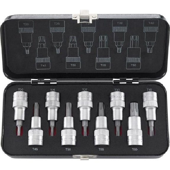 Schraubendreher-Einsatz-Garnitur 1/2" TORX 9 teilig-Beschreibung lesen
