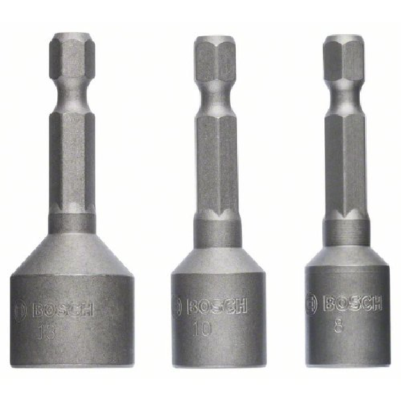 Steckschlüssel-Pack, 3-teilig, 50 mm, 8, 10, 13 mm-Beschreibung lesen