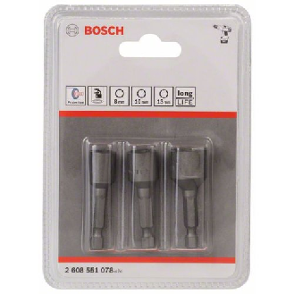 Steckschlüssel-Pack, 3-teilig, 50 mm, 8, 10, 13 mm-Beschreibung lesen