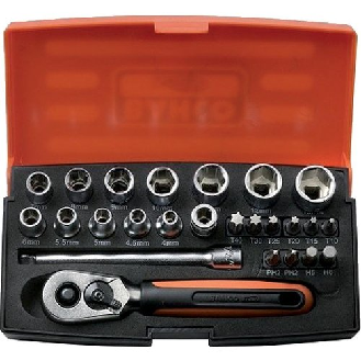 Steckschlüssel-Grt. 1/4\"Hebelkn. 25tlg. 6kt.-Beschreibung lesen