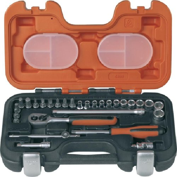 Jeu de clés à douille Bahco 1/4" 29 pièces.-Lire la description