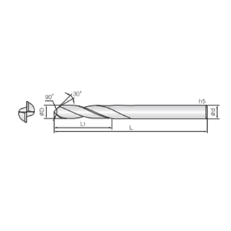 Bohrspitze DCA mit Diamantbeschichtung 2DCA115650S12 mit DIA Beschichtung 11,5mm Durchmesser-Beschreibung lesen