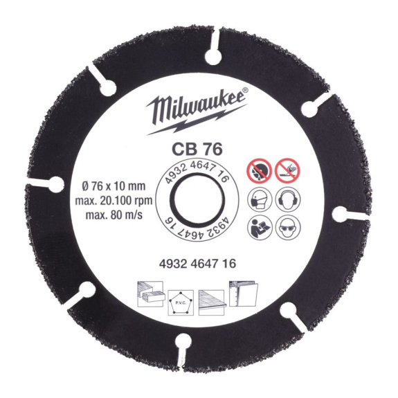 Disque avec grain TCT 76 mm - CB 76 mm - 1 pc-Lire la description