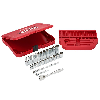 Juegos de vasos y carracas - 1/4 Drive 28 pc Ratchet + Socket Set Metric