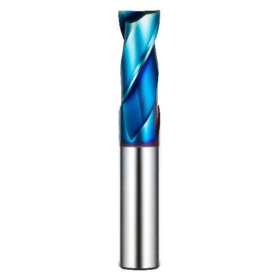 Fraise carbure monobloc pour coupes lourdes 2ECE060130050 avec revêtement BLEU diamètre 6mm-Leggi tutto
