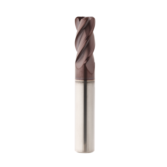 Fraise à rayon d'angle en carbure monobloc 4WCR100002070 avec revêtement TISIN diamètre 10 mm longueur 70 mm-Leggi tutto