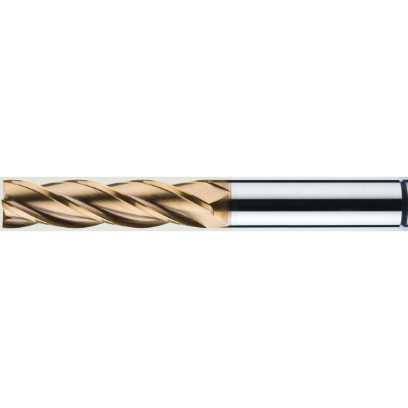 Fraise en carbure monobloc longue 4LEM080400S08 avec revêtement TISIN diamètre 8mm-Leggi tutto