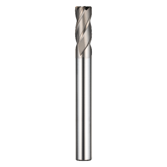 Fraise à rayon d'angle en carbure monobloc à usage général 4NGR020005S04 avec revêtement AICrN diamètre 2 mm-Leggi tutto