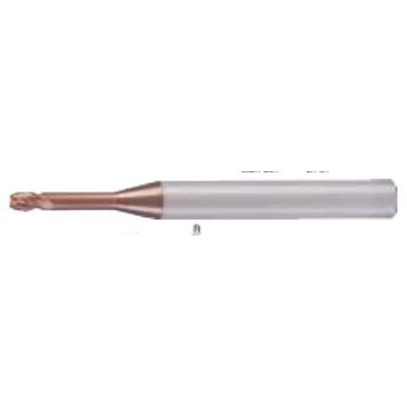 Fraise à rayon d'angle en carbure monobloc 4KCR0200002180 avec revêtement TISIN diamètre 2 mm longueur 50 mm-Leggi tutto