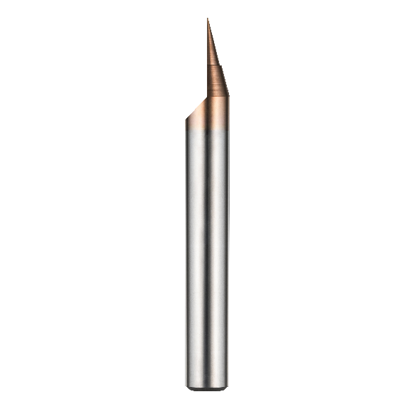 Fraise à graver en carbure monobloc 1DTE002900S04 avec revêtement TISIN diamètre 0,2 mm longueur 40 mm-Lire la description