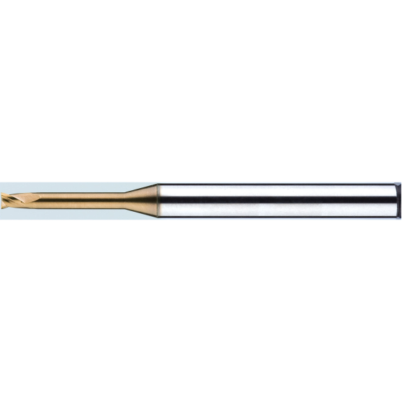 Fraise en carbure monobloc haute vitesse 2SRE012100S04 avec revêtement TISIN diamètre 1,2 mm-Lire la description