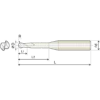 VHM Mini Radiusfräser 2BRB010140S04 mit TISIN Beschichtung 1mm Durchmesser 50mm Länge