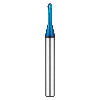 VHM Mini Radiusfräser 2BRB010140S04 mit TISIN Beschichtung 1mm Durchmesser 50mm Länge