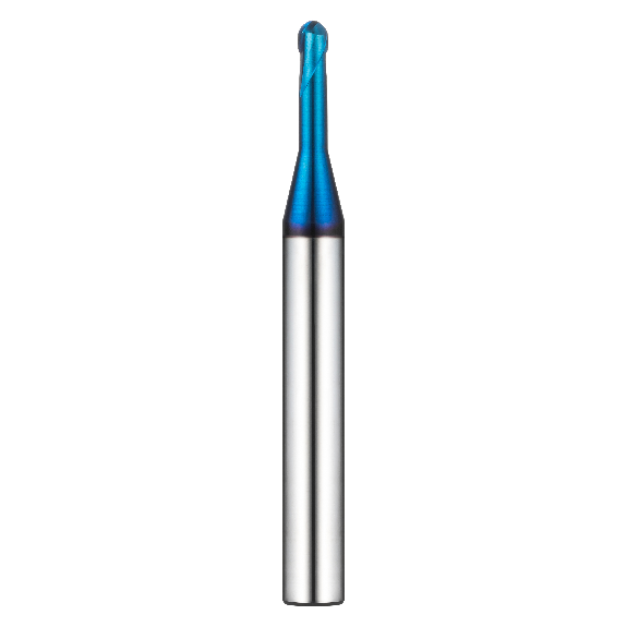 VHM Mini Radiusfräser 2BRB010140S04 mit TISIN Beschichtung 1mm Durchmesser 50mm Länge-Beschreibung lesen