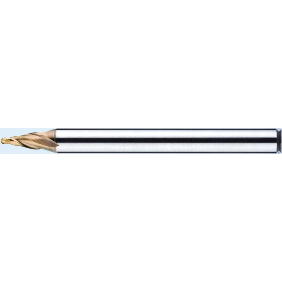 Fraise en carbure monobloc TBM à deux arêtes de coupe 2TBM015150060 avec revêtement TISIN diamètre 1,5 mm-Leggi tutto
