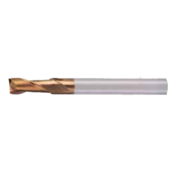 Fraise en carbure monobloc à bord tranchant 2KCE022060S06 avec revêtement TISIN diamètre 2,2 mm-Lire la description